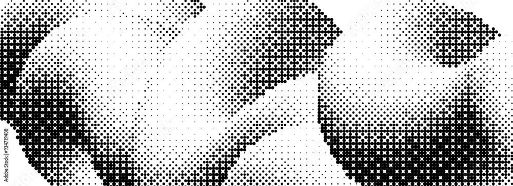 Poster pixelated curved gradient shape. comic dither undulate texture background. liquid squiggling form fo