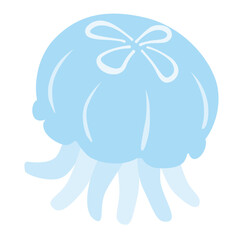 くらげ　シンプルイラスト03