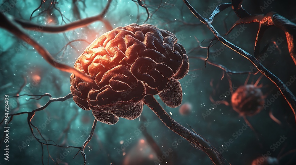 Poster brain network: a digital visualization of neural connections