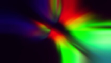 Rainbow light rays flash and glow. Abstract holographic background. Refraction of light through a prism