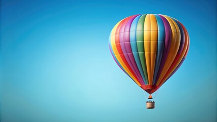 Fototapeta premium rendering of colorful hot air balloon against light blue background