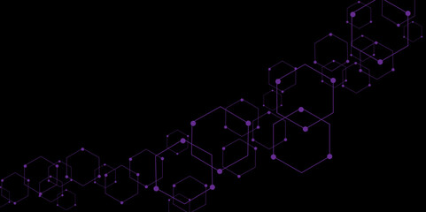 Abstract cube hexagon shape background, hexagon shape pattern innovative concept background.