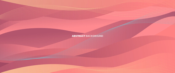 An abstract background with a wave pattern of waves overlapping each other with red color gradation.
