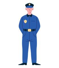 police officer male character professional