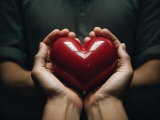 Obraz premium red heart in the hand