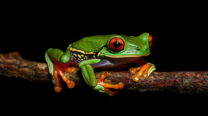 Red-Eyed Tree Frog on a Branch