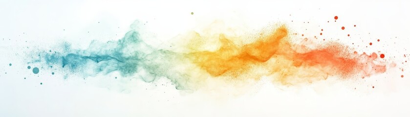 Naklejka premium Abstract Watercolor Background with Blue Yellow and Red Splashes