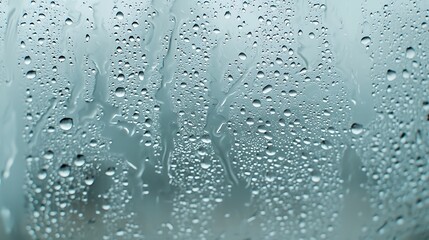 Water Droplets on Glass Window Pane Abstract Background Texture