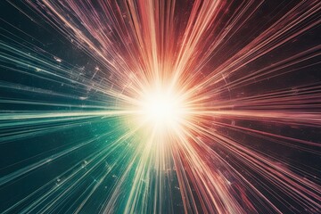 Obraz premium Vibrant Colorwave Burst Overlay with Lightwave Texture and Shimmering Reflections