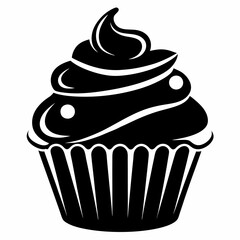 cupcake icon, cupcake vector silhouette