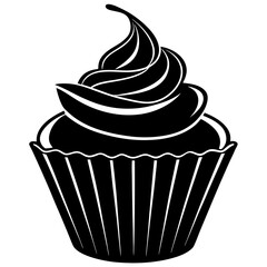 cupcake icon, cupcake vector silhouette