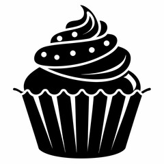 cupcake icon, cupcake vector silhouette
