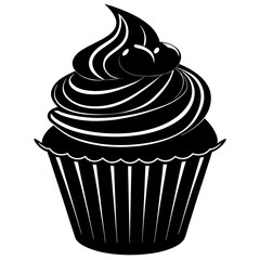 cupcake icon, cupcake vector silhouette