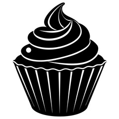 cupcake icon, cupcake vector silhouette