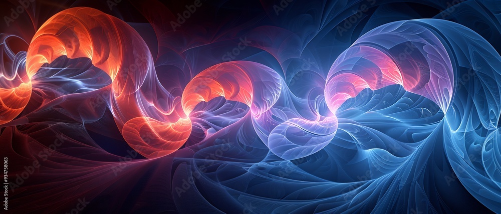 Poster spacetime distortion around a black hole depicted as a 3d ripple in the cosmic fabric with 2d light 