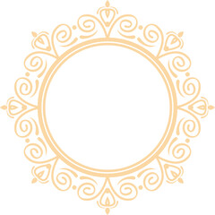 Decorative Circle Frame Elegant Element