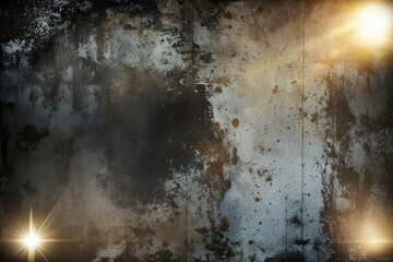 Grunge Texture Background with Distressed Surface Light Flares and Cinematic Elements