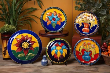Vibrant Handcrafted Tole Art Creations Highlighting Bold Colors and Artistic Excellence