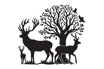 Deer Silhouette Vector