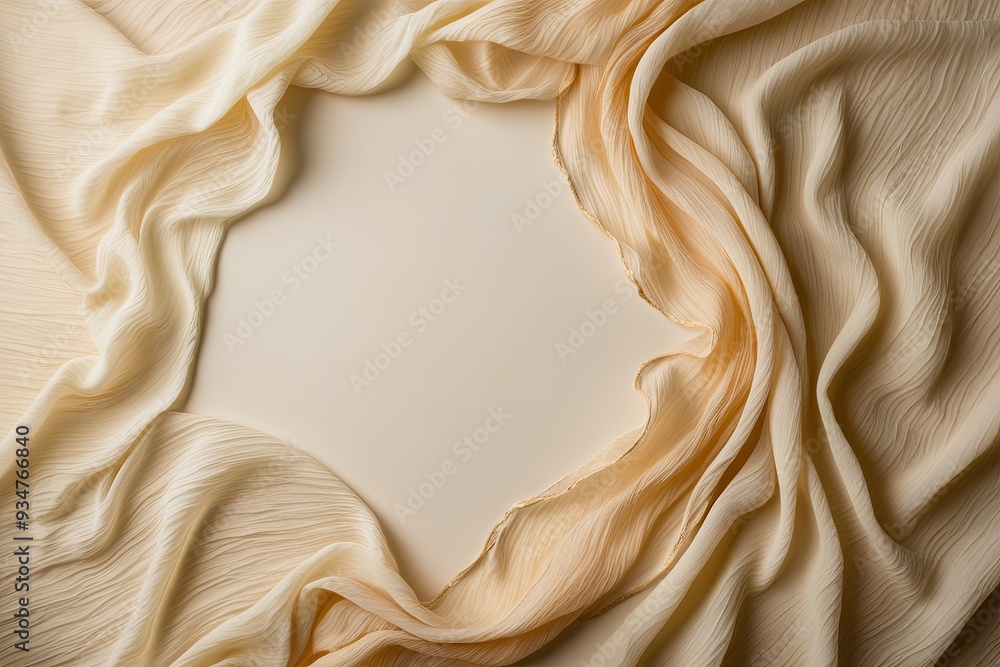 Poster cream chiffon background with warm textures and ethereal atmosphere for inviting spaces