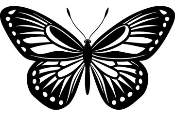 High-Quality Vector Art of a Butterfly Silhouette - Free Download