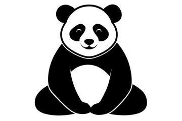 Panda Silhouette Vector Art | High-Quality Downloadable Design