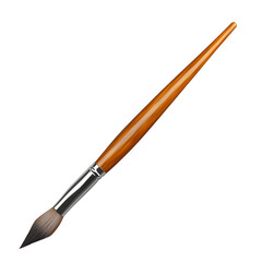 3D Paintbrush on White Background Depicting Art and Creative