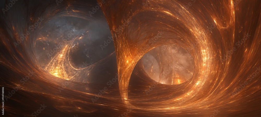 Poster black hole as a portal to cosmic mystery where 3d dark matter and 2d light waves swirl into the unkn
