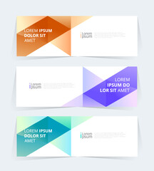 Geometric banner design with Vector presentation template.