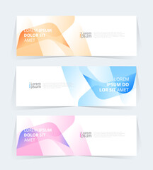 Geometric banner design with Vector presentation template.