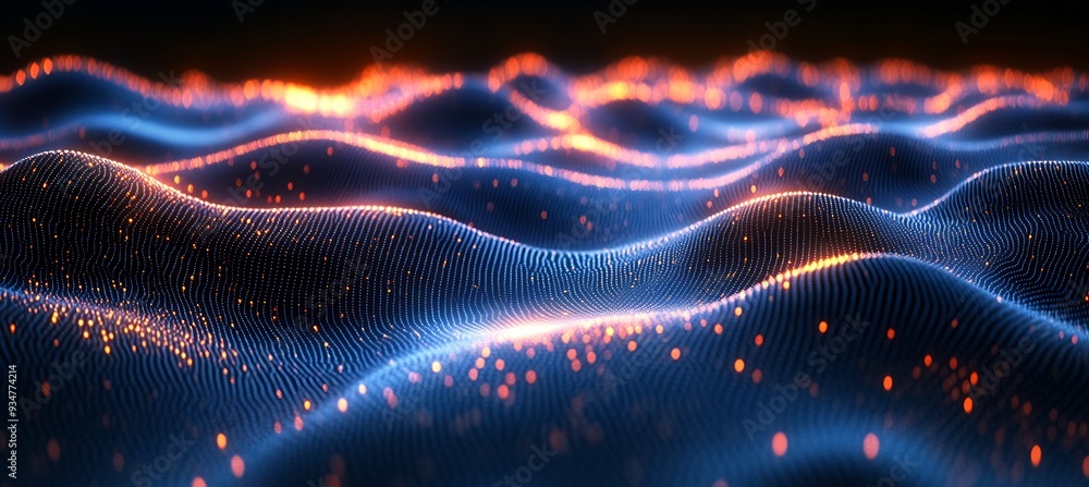 Poster effect of relativity on a black holes 3d spacetime where 2d light waves bend and warp under intense 