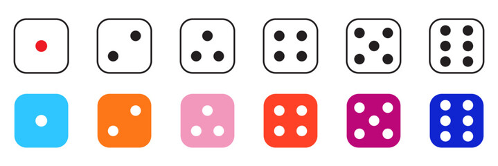 Game dice. Set of game dice. vector illustration