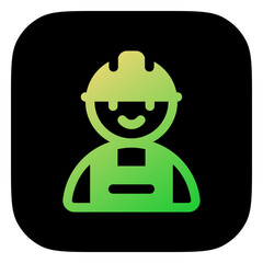 Editable construction worker, engineer vector icon. Construction, tools, industry. Part of a big icon set family. Perfect for web and app interfaces, presentations, infographics, etc
