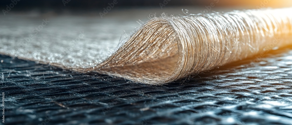 Poster photograph showcasing the application of lightweight composite fibers highlighting their ability to 