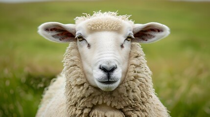 Naklejka premium Sheep on pasture. 