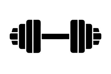 illustration of a dumbbell vector art silhouette