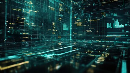 Fototapeta premium Stock Market and Forex Trading Graph Background with Financial Data