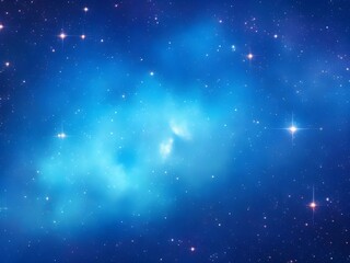 Bright Blue Nebula with Stars: Celestial Background