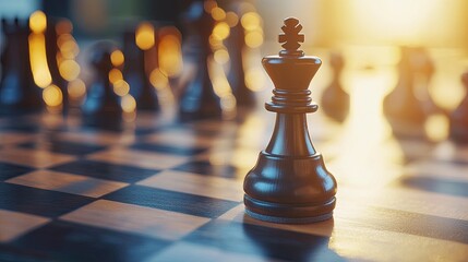 Abstract Chessboard Background with Bold Contrast