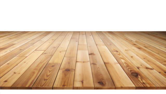 Wooden floor  isolated on White background