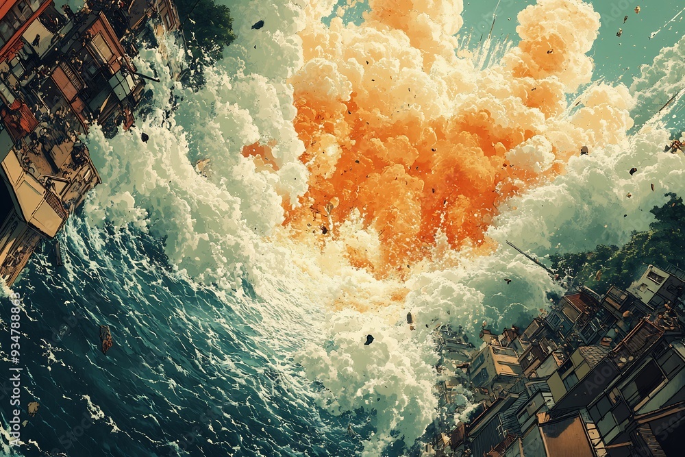 Poster 2d comic strips exploding into 3d scenes poster where scene 2d comic strip explode into fullyrealize
