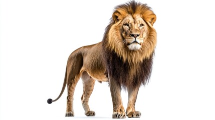 Fototapeta premium Majestic Lion Standing Proudly