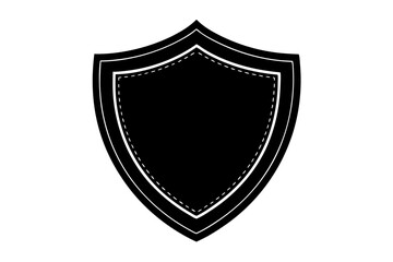 Shield icon set in vintage style. Protect shield security icons. Shield badge quality symbol. Vector illustration
