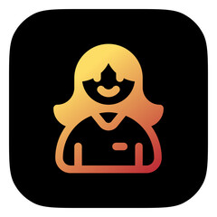 Editable female employee, person, user, worker, profession vector icon. Business, work, job, office. Part of a big icon set family. Perfect for web and app interfaces, presentations, infographics, etc