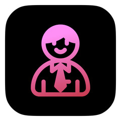 Editable male employee, person, user, worker, profession vector icon. Business, work, job, office. Part of a big icon set family. Perfect for web and app interfaces, presentations, infographics, etc