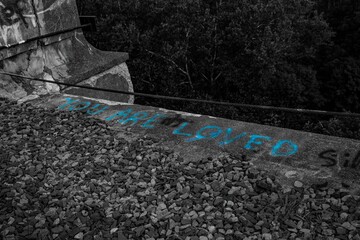 graffiti on black and white background