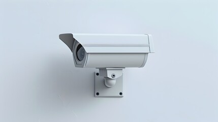 Bright and Highly Detailed Security CCTV Device Isolated on Clean White Background