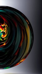 the beauty of artificial planets with colorful surfaces