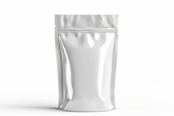 White Stand-Up Pouch with Zipper Seal
