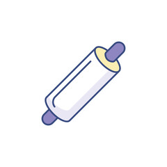 Dough Roller icon design with white background stock illustration